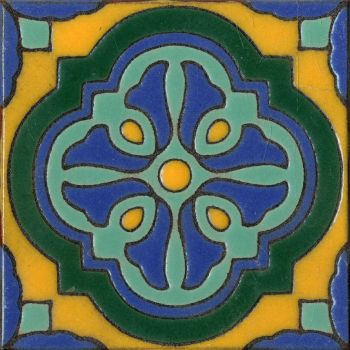 6x6" Lucia deco gloss-Blue