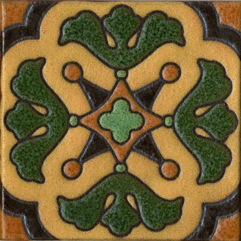 6x6" Mariposa deco satin - green