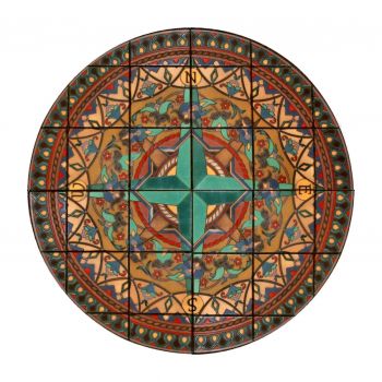 Our compass rose, or North Arrow medallion for floor or wall. Picture shows the 
