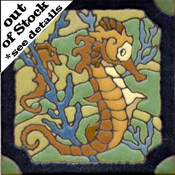 6x6” DH Seahorse left deco satin-Classic