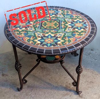 Azulejo Brown Round Table