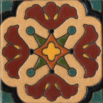 6x6" Mariposa deco satin - burgundy