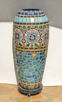 Blue Springfield Mosaic Urns