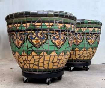 Classic Saracen Mosaic Planters