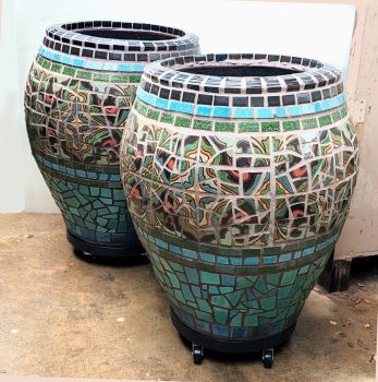 A&C Presidio Jumbo Mosaic Pots