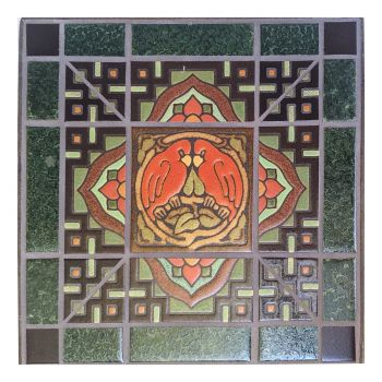 Bard and Birds Square Table with Bushere and Sons Iron Base