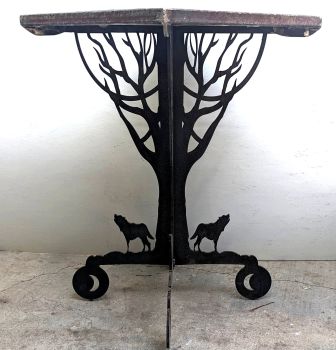 Tree Top Table with Artsy Iron Base 21 x 21 x 30" high