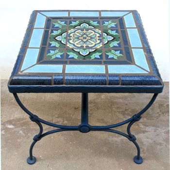 BSN Green and Duchess Square Table 23 x 23 x 21 high"