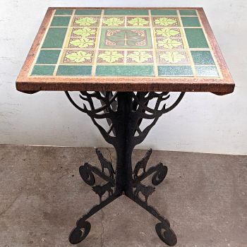 Tree Top Table with Artsy Iron Base 21 x 21 x 30" high