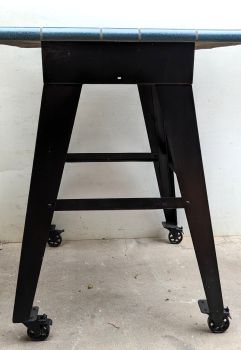 Rogers Checkers Table on Machine Shop Base 31 x 31 x 40" high 