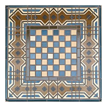 Rogers Checkers Table on Machine Shop Base 31 x 31 x 40" high 