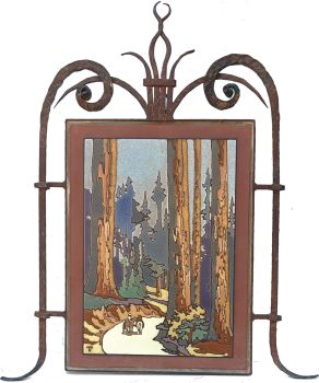 CA Redwoods on Fancy Iron Frame Plaque
