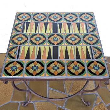 Backgammon Table with Titus deco border