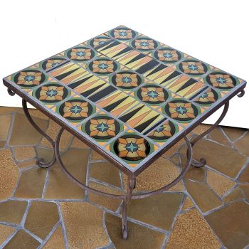 Backgammon Table with Titus deco border