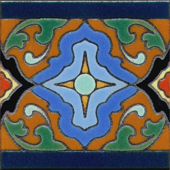 Presidio Full deco gloss-Brown 6x6” tile pattern