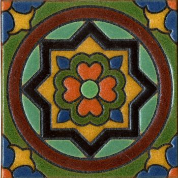 3.8 x 3.8" Tivoli Dot Deco satin-green