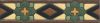1.8x8” Park Ave Liner deco satin-Green tile pattern