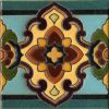 6x6" Isabella Stripe deco - satin -turq