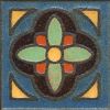3.6x3.6” Daisy Dot deco satin-Brown tile