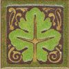 3.6x3.6” Leaf Dot deco satin-MedGreen