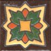 3.6x3.6” Peony Dot deco satin-Cream tile