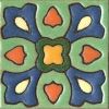 3x3” Pansy Dot deco satin-Green tile