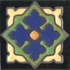 3x3” Thistle Dot deco combo-Black tile