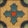 3x3” Crest Dot deco satin-Gold tile