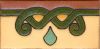 3x6” Lyra Liner deco satin-Cream tile pattern