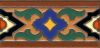 3x6” Vanna Liner deco combo-Ochre tile pattern
