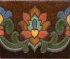 5x6” Riviera Riser deco satin-Brown tile