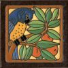 6x6” Parrot Blue left deco satin-Classic tile
