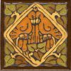 6x6" Love Birds Diamond deco satin-Gold