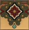 Rialto deco satin-Burgundy 6x6” tile pattern