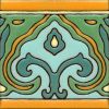 Saracen Ornate deco satin-Classic 6x6” tile pattern