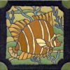 6x6” DH Fish left deco satin-Classic tile
