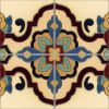 Loggia  deco satin-Cream  (4 Tile Repeat) 12x12” tile pattern