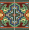 Presidio deco satin-Burgundy (4 Tile repeat) 12x12” tile pattern