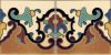 Trumpet  deco satin-Burgundy (2 Tile Repeat) 6x12” tile pattern