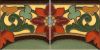Victory Flower deco satin-Cream  6x12” tile pattern