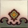 6x6" Chelsea Border deco satin - burgandy