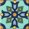 3.8 x 3.8" Dixie Dot deco gloss - blue