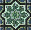 6x6” Azulejo deco satin-Teal