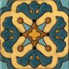 6x6" Mariposa deco satin - blue