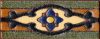 2.3x6” Shiraz Liner deco combo-Gold tile pattern