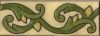 2x6” Laurel Liner deco satin-Cream tile pattern