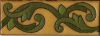 2x6" Laurel liner deco satin - Gold